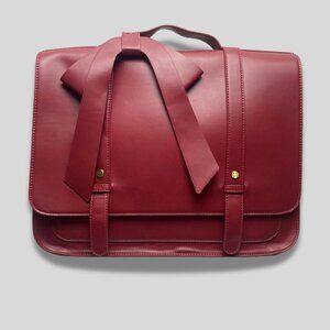 ECOSUSI Bow Summer Garden Romance Burgundy Wine Red Briefcase Bag/Backpack